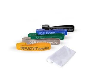 FLEXVIT Revolve Superband | Fabric Pull Up Band and Power Band for Assisted Pull Ups, Strength and Core Training | Non Slip Long Resistance Band for Calisthenics and Sport | Made in Germany