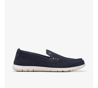 Clarks Men's Flexway Step Loafer Flat, Navy Suede, 10 UK