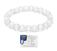 Flexxora Healing Crystal Chakra Bracelet for Women and Men, Pure Energy Cleansing Selenite Clear Quartz Bracelet for Energy, Clarity, Calm, Cleansing, Meditation & Spiritual Gift