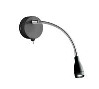 flexy led adjustable wall light in matt black