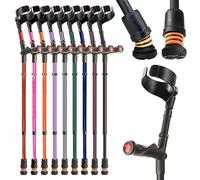 Flexyfoot Ltd Shock Absorbing Comfy Grip Double Adjustable Crutch - Choice of Colours Available Here - Improves Safety, Improves Grip, Reduces Shocks & Jarring - Right Handed - Black,Q13609
