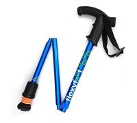 Flexyfoot Ltd Shock Absorbing Cork Handle Folding Walking Stick - Choice of Colours Available Here - Improved Comfort, Improved Grip, Improved Safety - Colour: Blue, Cork Handle (825-975mm), Q13490