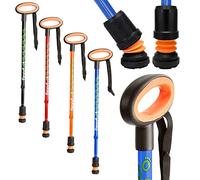 Flexyfoot Ltd Shock Absorbing Oval Handle Walking Stick - Blue - Improves Safety, Improves Grip, Reduces Shocks & Jarring
