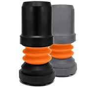 Flexyfoot Ltd Shock Absorbing Walking Stick Ferrule - All Ferrule Sizes & Colours Available Here - Improves Grip, Improves Safety, Reduces Slips, Reduces Shock from Impacts and Jarring - 16mm Black