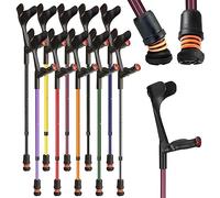 Flexyfoot Shock Absorbing Comfy Grip Adjustable Crutch - BlackBerry - Right Handed | Improves Safety, Improves Comfort, Reduces Shocks & Jarring