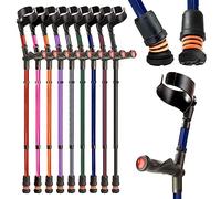 Flexyfoot Shock Absorbing Comfy Grip Double Adjustable Crutch - Improves Safety, Improves Grip, Reduces Shocks & Jarring - Right Handed - Blue