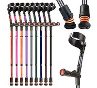Flexyfoot Shock Absorbing Comfy Grip Double Adjustable Crutch - Single Right - Grey - Improves Safety, Improves Grip, Reduces Shocks & Jarring
