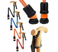 Flexyfoot Folding Walking Stick With Cork Handle - Orange