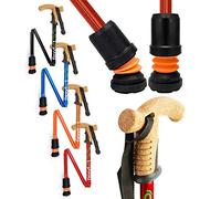 Flexyfoot Shock Absorbing Cork Handle Folding Walking Stick - Improved Comfort, Improved Grip, Improved Safety - Colour: Red