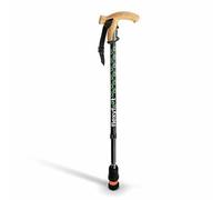 Flexyfoot Shock Absorbing Cork Handle Walking Stick - Black - Improves Safety, Improves Grip, Reduces Shocks & Jarring