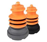 Flexyfoot Shock Absorbing Crutch Ferrule Replacement Foot - Fits All Sizes and Colours of Flexyfoot Ferrule - Improves Grip and Safety, Reduces Slips, Reduces Shock from Impacts - Grey - Pack of 2