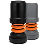 Flexyfoot Shock Absorbing Crutch Ferrules - All Sizes and Colours Available Here - Improves Grip, Improves Safety, Improves Comfort - Black - 25mm - Pack of 4