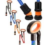 Flexyfoot Shock Absorbing Oval Handle Folding Walking Stick - Blue - Improves Safety, Improves Grip, Reduces Shocks & Jarring