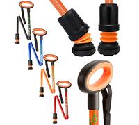 Flexyfoot Shock Absorbing Oval Handle Folding Walking Stick - Orange - Improves Safety, Improves Grip, Reduces Shocks & Jarring