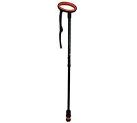 Flexyfoot Shock Absorbing Oval Handle Walking Stick - Improved Comfort, Improved Safety, Improved Grip - Colour: Black