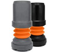 Flexyfoot Shock Absorbing Walking Stick Ferrule - Choice of Sizes & Colours Available Here - Improves Grip, Improves Safety, Reduces Slips, Reduces Shock - 25mm Grey