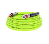Flexzilla HFZ1450YW2-D Air Hose Kit, 3-Piece, ColorConnex Coupler and Plug, Type D, Red, ZillaGreen, 1/4" (inches) x 50' (feet)