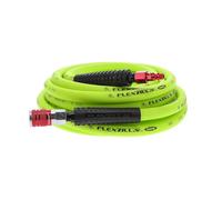 Flexzilla Air Hose with ColorConnex Industrial Type D Coupler and Plug, 3/8 in. x 25 ft., Heavy Duty, Lightweight, Hybrid, ZillaGreen - HFZ3825YW2-D