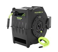 Flexzilla Levelwind Retractable Air Hose Reel, 3/8 in. x 75 ft., Heavy Duty, Lightweight, Hybrid, ZillaGreen - L8306FZ
