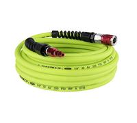 Flexzilla HFZP1450YW2-D Pro Air Hose with ColorConnex Industrial Type D 50 ft, Heavy Duty, Lightweight, Hybrid, ZillaGreen-HFZP1450YW2-D, Plug & Coupler, 1/4" (inches) x 50' (feet)