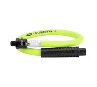 Flexzilla Swivel Whip Air Hose, 3/8 in. x 2 ft. (1/4" MNPT Ball Swivel x 1/4" FNPT Ends), Heavy Duty, Lightweight, Hybrid, ZillaGreen - HFZ3802YW2B