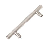Flexzion 10 Pack Kitchen Cabinet Handles Silver Drawer Pulls 18 inch, 11.3 inch Hole Center, Stainless Steel T Bar with Satin Brushed Nickel, Hardware for Kitchen Cupboard Door Bathroom Furniture