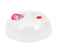 Flexzion 11.5 Inch Microwave Splatter Cover - BPA-Free Anti-Splatter Microwave Cover with Adjustable Steam Vent, Dishwasher Safe, Transparent Plastic Food Covers for Microwave Cooking