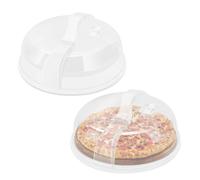 Flexzion 2 Pack 10.5 Inch Microwave Splatter Cover - BPA-Free Anti-Splatter Microwave Cover with Adjustable Steam Vent, Dishwasher Safe, Transparent Plastic Food Covers for Microwave Cooking
