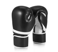 Flexzion Boxing Gloves - Black Durable Padded 10 oz Gloves for Men and Women - Training for Kick Boxing, Muay Thai, MMA, Heavy Bag