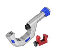 Flexzion Copper Pipe Cutter Set - Heavy Duty Tubing Tool 1/4"-2 3/4" with Mini Tube Cutter 1/8"-7/8" for Copper Plastic PVC Pipes Aluminum Brass Thin Stainless Steel Plumbing & DIY Home Repairs