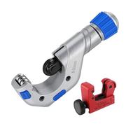 Flexzion Copper Pipe Cutter Set - Heavy Duty Tubing Tool 1/4"-2" with Mini Tube Cutter 1/8"-7/8" for Copper Plastic PVC Pipes Aluminum Brass Thin Stainless Steel Plumbing & DIY Home Repairs