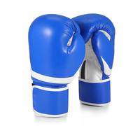 Flexzion Durable Padded Boxing Gloves - Blue, 10 oz for Men & Women - Training, Kickboxing, Muay Thai, MMA - Heavy Bag Gloves