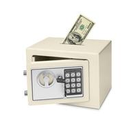 Flexzion Electronic Depository Safe Box with Drop Slot Posting Opening - Digital Keypad Combination Lock Security Cabinet for Home Office Money Documents Gun Cash Deposit Hotel (12"x8"x8") White