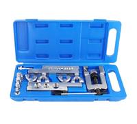 Flexzion Flaring Tool HVAC Kit for Copper Tubing - 45 Degree Single Flare & Swaging Tool Set, 1/8 to 3/4 Inch Pipe Tube Flaring Kit for HVAC, Refrigeration, Automotive & Plumbing with Carrying Case