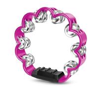 Flexzion Flower Tambourine - 8 Inch Handheld Percussion Instrument w/Metal Jingles & Ergonomic Grip - Small Tambourines for Adults, Kids, Church, Parties, & Musical Events (Pink)