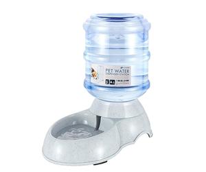 Flexzion Gravity Pet Water Dispenser Drinking Station for Dogs Cats (3 Gallon) Automatic Replenish Waterer for Small Large Breed Dog Cat Animal, Feeding Watering Fountain Supplies Bottle Dish Bowl