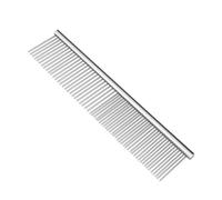 Flexzion Grooming Comb for Dogs - Stainless Steel Professional Cat Comb and Animal Tool for Removing Tangles and Knots on Medium Pets with Smooth Needle Teeth - 40mm, 1 Medium