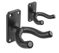 Flexzion Guitar Hanger, Wall Mount Bracket Hook Holder Display Rack Hook w/Foam Covered Yoke Fork for Electric Acoustic Guitar Mandolin Banjo Bass Musical Instrument Home Studio (2 Pack)