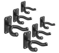 Flexzion Guitar Hanger, Wall Mount Bracket Hook Holder Display Rack Hook w/Foam Covered Yoke Fork for Electric Acoustic Guitar Mandolin Banjo Bass Musical Instrument Home Studio (6 Pack)