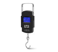 Flexzion Hanging Digital Scale for Travel & Fishing, Portable Luggage Scale Electronic Backlight LCD Display 110 lbs / 50 Balance Smart Weight