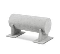 Flexzion Headband Display Stand - Soft Velvet Headband Holder Organizer Storage Rack with Detachable Base for Hair Hoop Accessories, Scrunchies, and Bracelet for Girls and Women, Gray