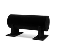 Flexzion Headband Display Stand - Soft Velvet Headband Holder Organizer Storage Rack with Detachable Base for Hair Hoop Accessories, Scrunchies, and Bracelet for Girls and Women, Black