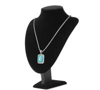 Flexzion Necklace Bust Display Stand - 11 Inch 3D Mannequin Black Velvet Necklace Display Holder for Home, Boutique & Trade Shows - Jewelry Display for Selling Necklace, Pendants, Chokers, Lockets