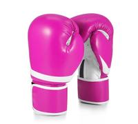 Flexzion Pink Durable Padded Boxing Gloves - 10 oz Women's Training Gloves for Heavy Bag & Kickboxing/MMA