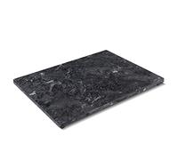 Flexzion Rectangular Black Marble Cheese Board - 11.5 x 15 Inch Serving Board for Baking, Charcuterie, Pastry, Trivet - Non-Stick Heat Resistant