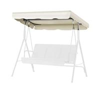 Flexzion Replacement Canopy For Outdoor Swing - 66" x 45" / 1.68m x 1.14m 2 Seat Bench Glider Swings Shade Fabric UV Weather Waterproof For Outdoor Garden Patio Yard Park Porch Seat Furniture, White