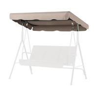 Flexzion Replacement Canopy For Outdoor Swing - 72" x 52" / 1.83m x 1.32m 2 Seat Bench Glider Swings Shade Fabric UV Weather Waterproof For Outdoor Garden Patio Yard Park Porch Seat Furniture, Beige