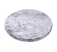 Flexzion Round Gray Cheese Board - 12 Inch Marble Serving Board for Charcuterie, Cheese, Cutting, Pastry, Trivet - Non-Stick and Heat Resistant