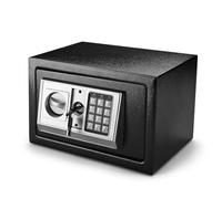 Flexzion Small Digital Safe with Keypad - Cash Safe Box for Money with Electronic Keypad - Digital Lock Box for Home, Office, Hotel, Small Safe Box with 2 Keys (12"x8"x8"), Black
