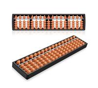 Flexzion Soroban Abacus for Adults & Kids - Plastic 11-inch Japanese Soroban 5 Beads 17 Rod Abacus for Math Learning & Training - Portable Abacus Math Calculating Tool for Beginners & Professional